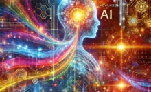 구글 제미나이의 고급 AI 플랫폼을 시각적으로 강조한 화려하고 역동적인 이미지.