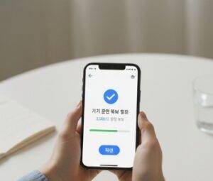 구글 포토 기기 공간 확보 완료 화면