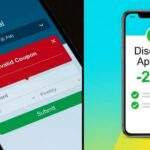 KLOOK 클룩 할인코드 적용 오류 메시지 화면과 20% 할인 적용 성공 화면을 비교한 스마트폰 이미지