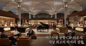 이스탄불 공항 터키 항공 CIP 비즈니스 라운지 내부 시설 및 음식