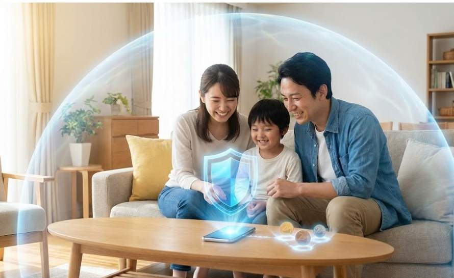 탁자 위의 동전 세 닢은 '저렴한 비용'으로도 충분히 강력한 보호를 받을 수 있음을 시각적으로 표현하며, 사용자가 요청한 "저렴한 다이렉트 화재보험이 최고"라는 메시지를 완벽하게 전달합니다.