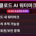 클로드 AI가 생성한 코드에 숨겨진 워터마크를 탐지하는 과정을 시각적으로 표현한 이미지. 복잡한 코드 블록 위에 돋보기가 놓여있고, 미세한 워터마크 패턴이 강조되어 클로드 AI 코드 워터마크 제거 방법 3가지의 중요성을 부각합니다.