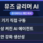 메타 뮤즈 글리머 AI 모델의 온디바이스 작동 방식을 보여주는 다이어그램. 사용자가 무료 사용법을 직접 확인할 수 있도록 핵심 기능을 시각적으로 표현.