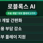 로블록스 스튜디오에서 개발된 AI 게임이 외부 환경에서 플레이되는 모습을 보여주며, 로블록스 AI 게임 개발 비용 무료 가능성에 대한 궁금증을 자극하는 대표 이미지.